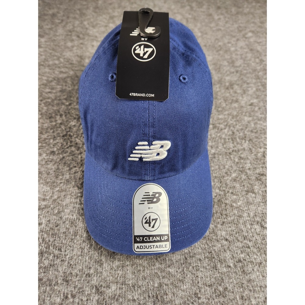 New Balance by 47 Brand Clean Up Adjustable Hat Royal Blue NB Logo Cap OSFA